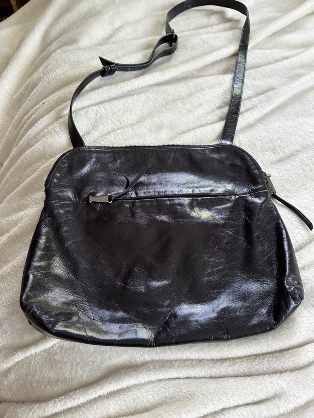 HOBO Black Leather Crossbody Shoulder Bag